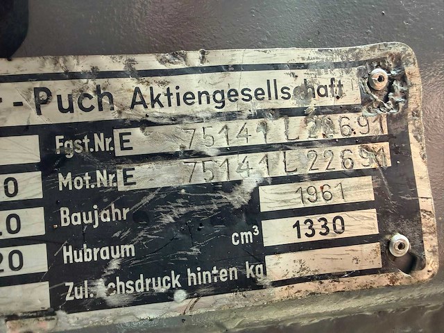 1961 steyr t84 oldtimer tractor - afbeelding 8 van  9