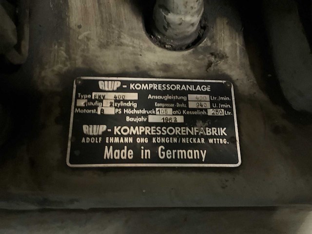 1962 alup ekv400 luchtcompressor - afbeelding 5 van  9