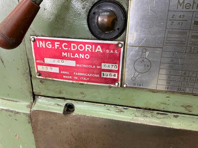 1964 doria standard 280 universele draaibank - afbeelding 3 van  11