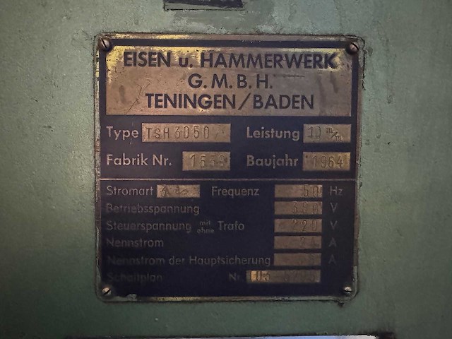 1964 eht tsh 3050x10 guillotineschaar v.v. aanvoertafel 2500x2000mm - afbeelding 11 van  12