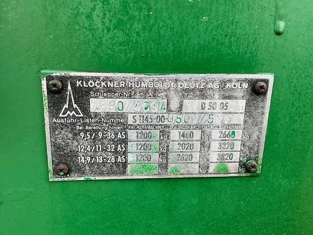 1965 deutz d50 05 oldtimer tractor - afbeelding 26 van  32