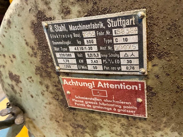 1965 r. stahl c 10 elektrische kettingtakel - afbeelding 5 van  5