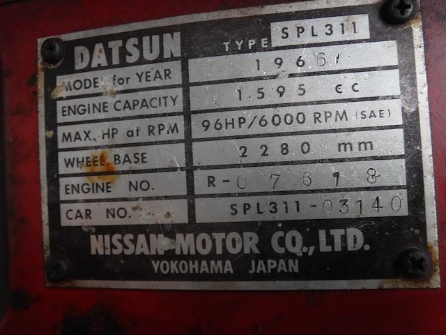1966 datsun fairlady 1600 roadster | japanese classic sports car - afbeelding 45 van  64
