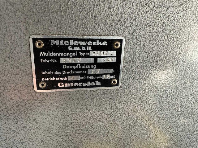 1966 miele 17512c kleding mangel machine - afbeelding 3 van  3