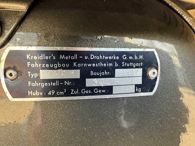 1967 kleidler florett k54/32-db oldtimer bromfiets - afbeelding 4 van  10