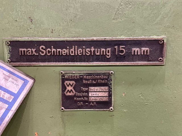 1967 wieger sws15/25/25 guillotineschaar - afbeelding 9 van  21