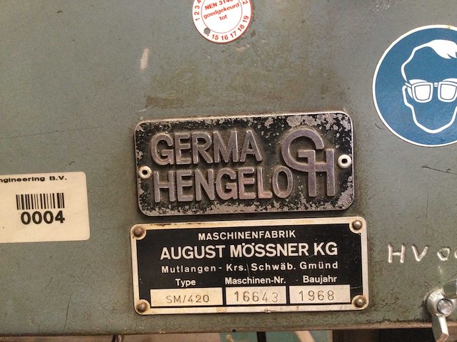 1968 mossner rekord sm/420 lintzaagmachine metaal - afbeelding 5 van  8