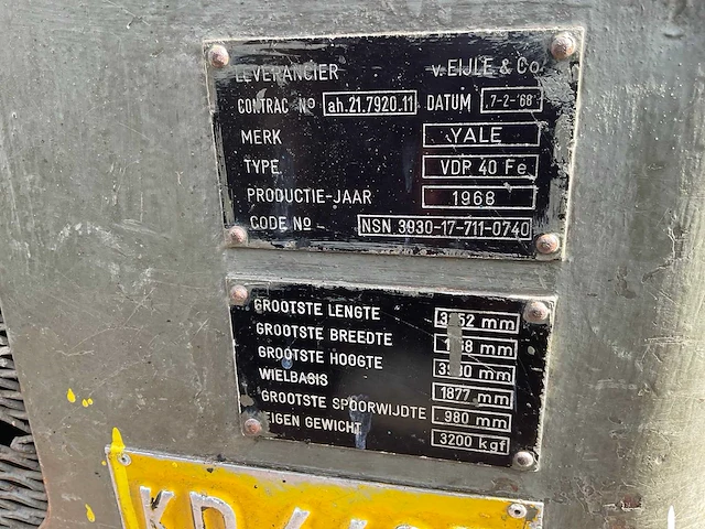 1968 yale vdp-40e vorkheftruck - afbeelding 20 van  28
