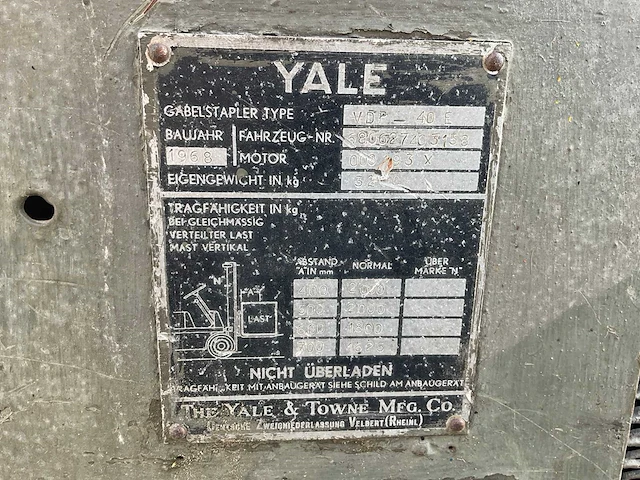 1968 yale vdp-40e vorkheftruck - afbeelding 21 van  28