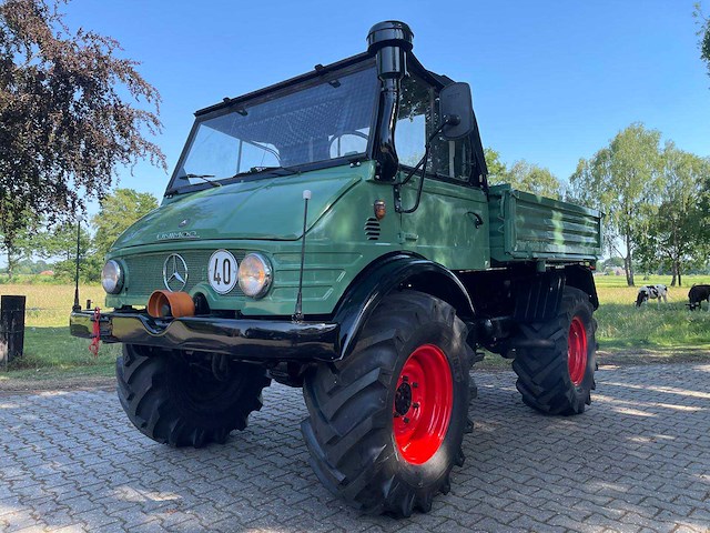 1969 mercedes unimog 406 cabrio agrarisch oldtimer - afbeelding 1 van  48