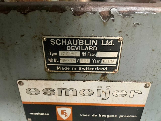1969 schaublin 120hp hydropneumatic parallel draaibank - afbeelding 11 van  15