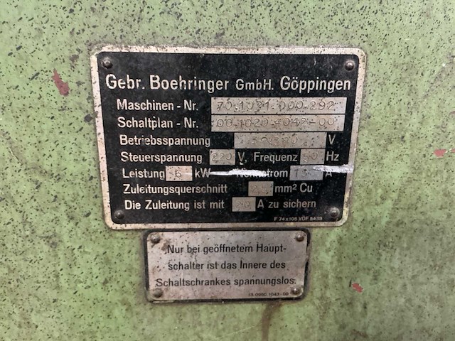 1971 gebr. boehringer bankdraaibank - afbeelding 22 van  29