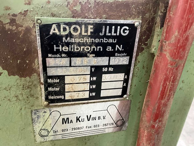 1972 adolf jllig sb53 skinpack / vacuümverpakkingsmachine - afbeelding 4 van  12