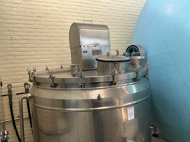 1973 de rijk & van t lam rvs mengtank (circa 1200liter) - afbeelding 6 van  9