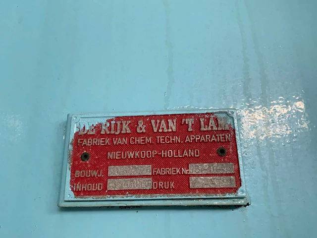 1973 de rijk&van ‘t lam opslagtank 33000 liter (2x) - afbeelding 8 van  9