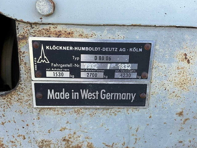 1973 deutz d8006 oldtimer tractor - afbeelding 30 van  36
