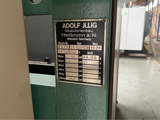 1974 adolf jllig ua 100edb vacuümthermovormmachine - afbeelding 5 van  5
