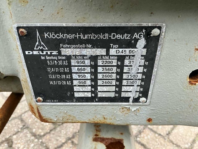 1974 deutz d4506 oldtimer tractor - afbeelding 18 van  19