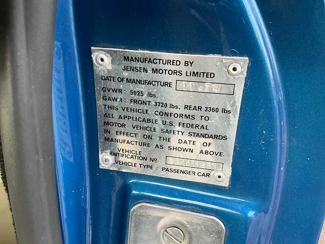 1974 jensen interceptor 7.2 type iii - afbeelding 46 van  62