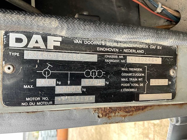 1975 daf fa1600df485 vrachtwagen - afbeelding 38 van  38