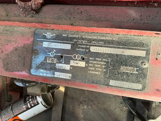 1975 daf fa1600dt vrachtwagen / landbouwvoertuig - afbeelding 15 van  19