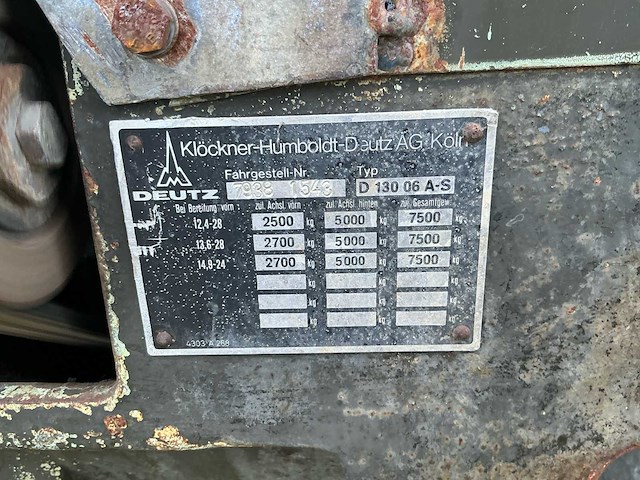 1976 deutz d 130 06 a-s oldtimer tractor - afbeelding 3 van  23