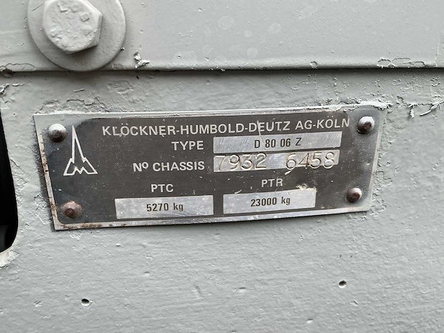 1976 deutz d 80 06 z tweewielaangedreven landbouwtractor - afbeelding 24 van  24