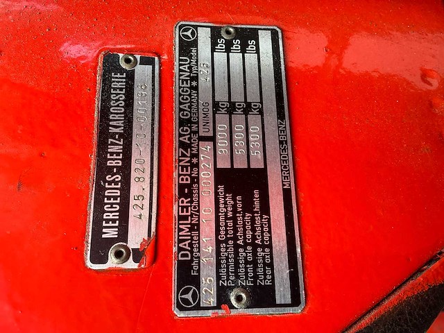 1976 unimog 425.141 u1500 vierwielaangedreven landbouwtractor - afbeelding 49 van  53
