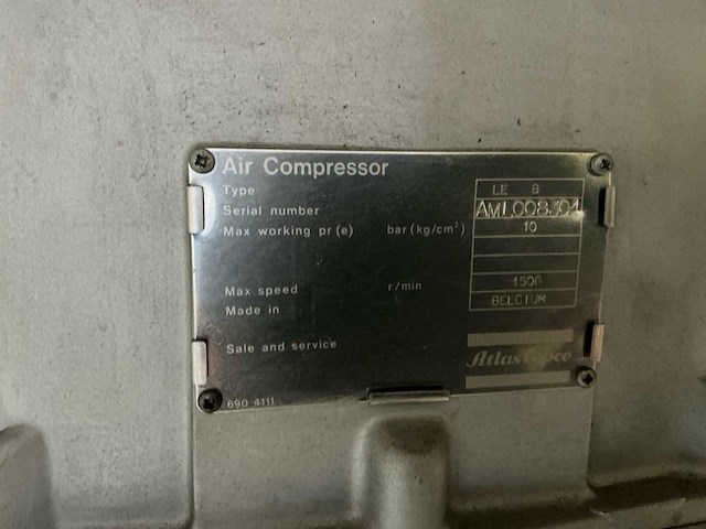 1977 atlas copco le8 hogedrukcompressor - afbeelding 2 van  12