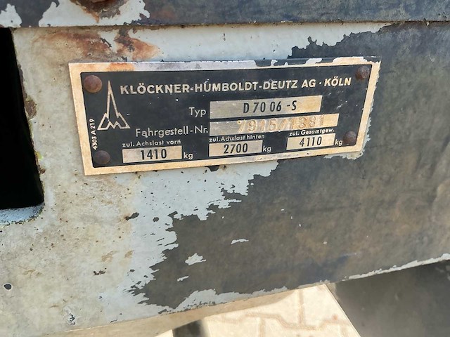 1977 deutz d7206 oldtimer tractor - afbeelding 14 van  20