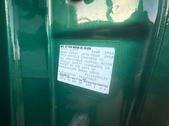 1977 ford thunderbird coupé personenauto - afbeelding 32 van  35