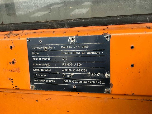 1977 mercedes benz unimog 406 vierwielaangedreven landbouwtractor - afbeelding 49 van  49