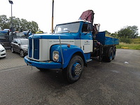 1977 scania 86 ls86s50 6x2 3-zijdige kipper met hmf 1110 laadkraan - afbeelding 10 van  14