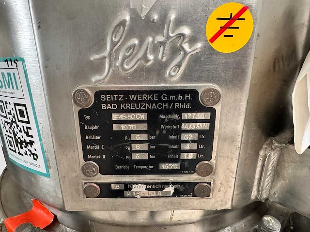 1978 - seitz werke - ef45.50cw - nutsche voor laboratorium of proefinstallatie - afbeelding 12 van  18