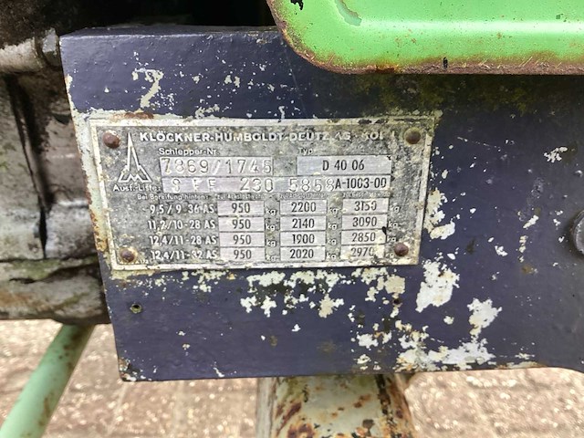 1978 deutz d4006 tweewielaangedreven landbouwtractor - afbeelding 9 van  9