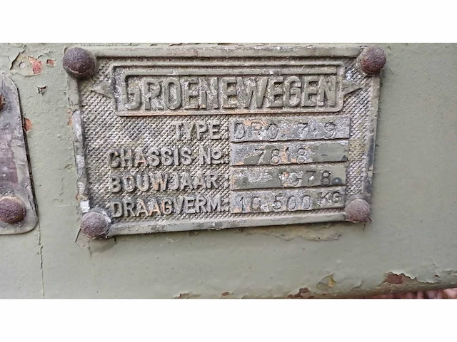 1978 groenewegen 1-assige huifoplegger – ex nl-leger – 10.500 kg draagvermogen - afbeelding 7 van  7