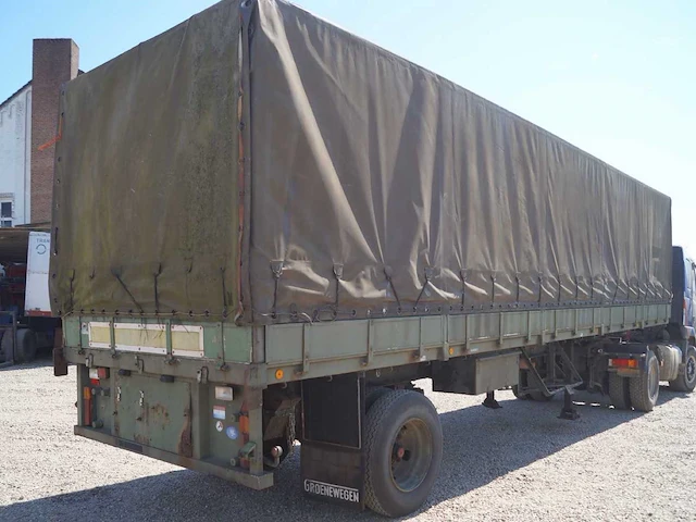 1978 groenewegen 1-assige huifoplegger – ex nl-leger – 10.500 kg draagvermogen - afbeelding 5 van  7