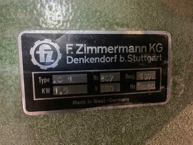 1978 zimmermann ps1 bandschuurmachine - afbeelding 5 van  5
