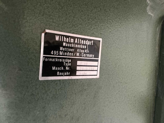 1979 altendorf f-90 zaagtafel - afbeelding 10 van  19