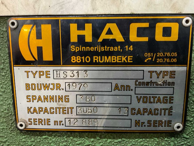 1979 haco hs313 guillotineschaar - afbeelding 13 van  20