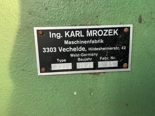 1979 ing. karl mrozek b800 lintzaagmachine - afbeelding 3 van  20