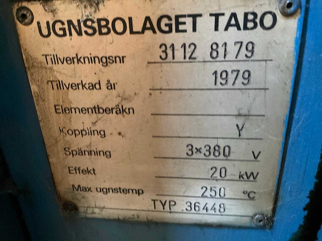 1979 ugnsbolaget tabo 36448 hardings oven - afbeelding 4 van  18