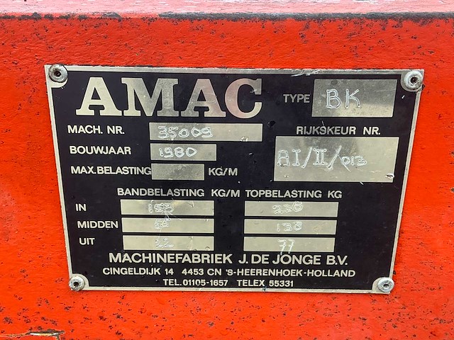 1980 amac bk mobiele transportband - afbeelding 16 van  23