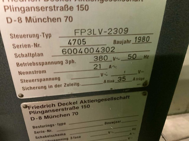 1980 deckel fp3l v freesmachine - afbeelding 5 van  13