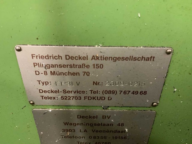 1980 deckel fp3l v freesmachine - afbeelding 9 van  13