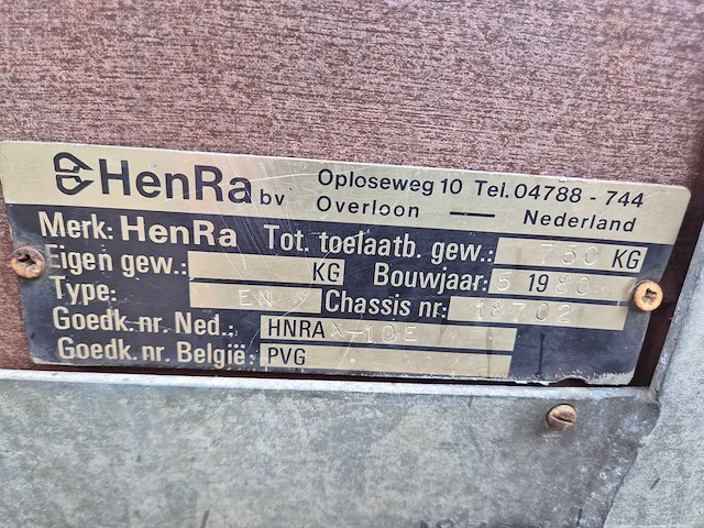 1980 henra x-10e aanhangwagen - afbeelding 7 van  7