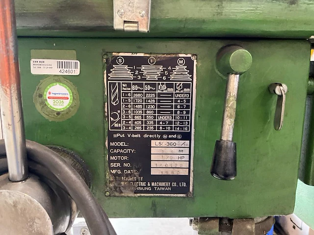1980 long shing lsd-360 kolomboormschine - afbeelding 4 van  4