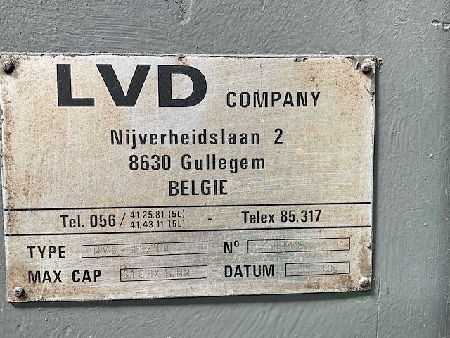 1980 lvd mvs 31/10 guillotineschaar - afbeelding 16 van  23