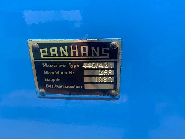 1980 panhans 445/421 gecombineerde vlakvandiktebank - afbeelding 2 van  10