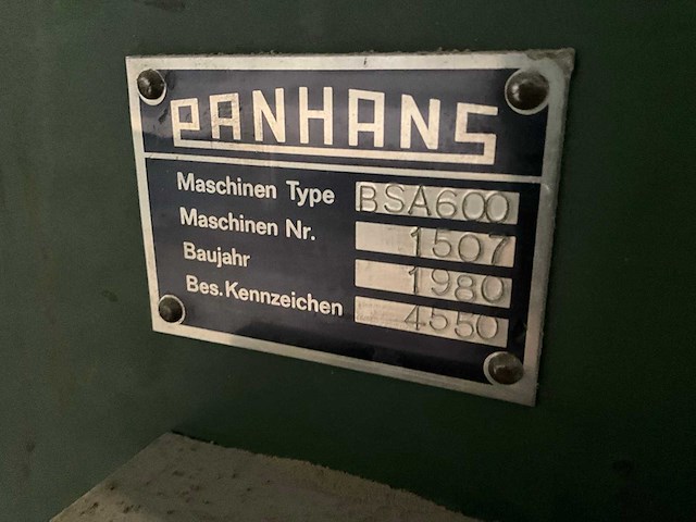 1980 panhans bsa600 lintzaagmachine - afbeelding 6 van  6